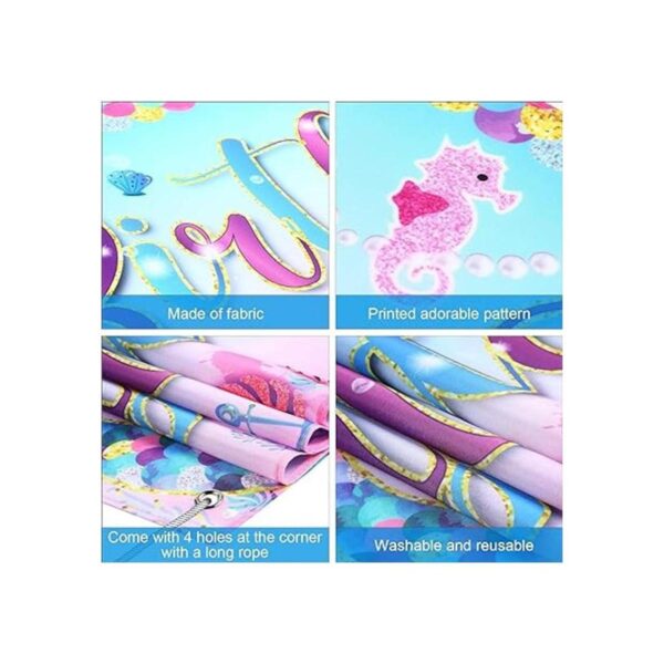Tatuo Cartel de sirena de feliz cumpleaños de sirena bajo
