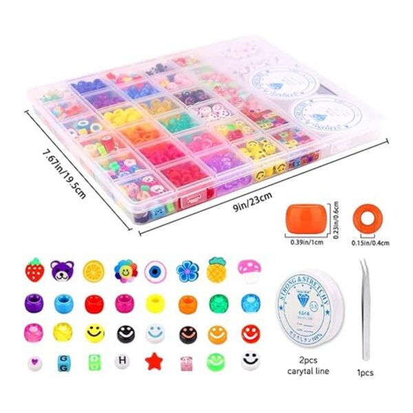 JOICEE Bracelet Making Kit Pony Beads fruite Flower