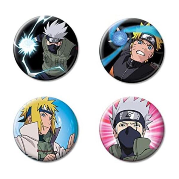 AtaBoy Naruto Asst 2 4 Btn Botones de 2.5 x 3.5 pulgadas_1