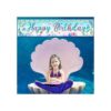 Tatuo Cartel de sirena de feliz cumpleaños de sirena bajo