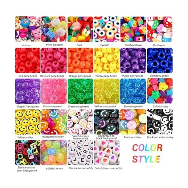 JOICEE Bracelet Making Kit Pony Beads fruite Flower