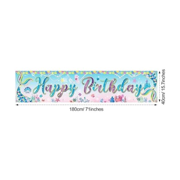 Tatuo Cartel de sirena de feliz cumpleaños de sirena bajo