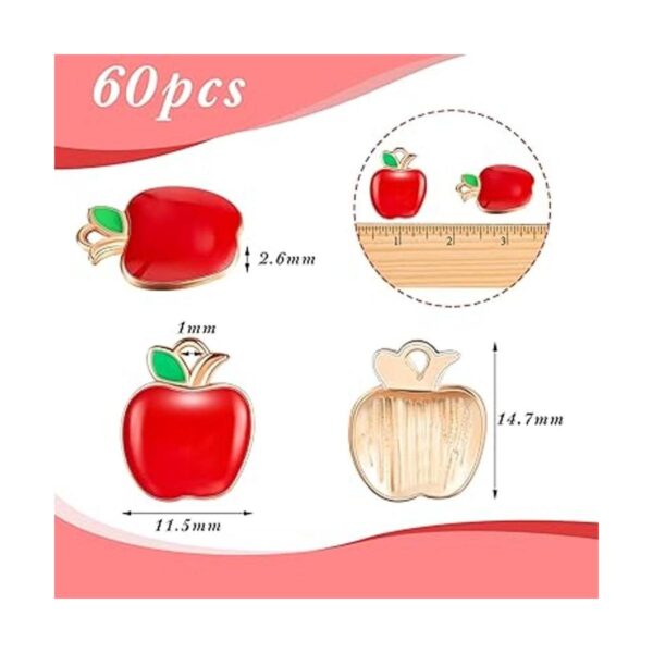 Hicarer 60 dijes con forma de manzana roja aleación