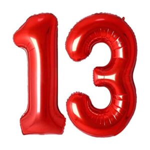 Globos de 13 números rojos gigantes gigantes número 13_1