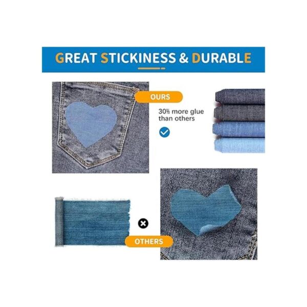 HTVRONT Iron on Patches for Clothing Repair 4 Rolls Denim_5