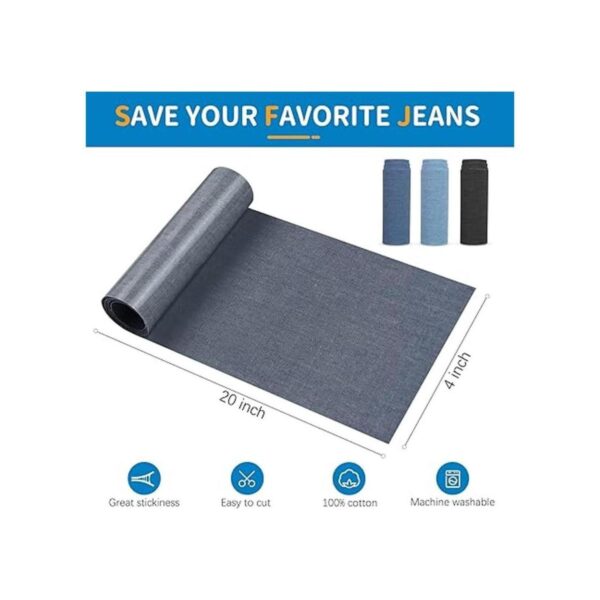 HTVRONT Iron on Patches for Clothing Repair 4 Rolls Denim_2