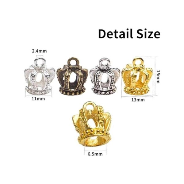 Colgantes de corona 40 piezas King Crown Charms Conector