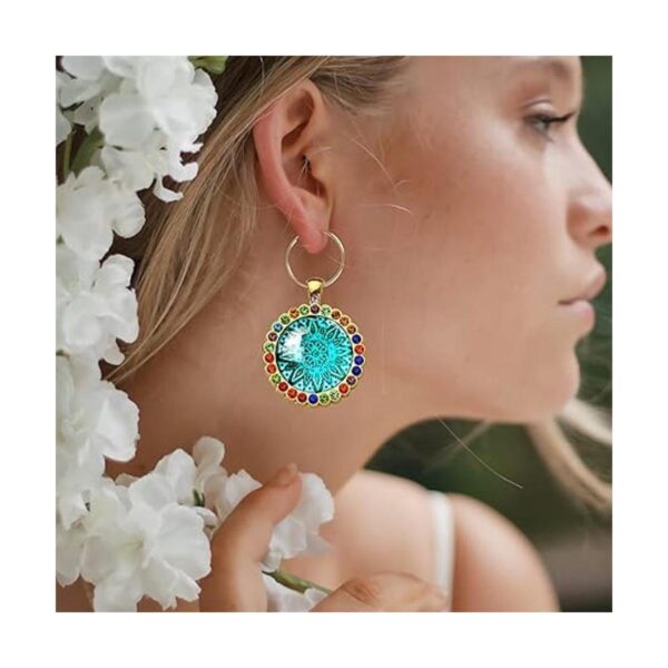 10 bandejas colgantes de bisel con diamantes de imitación