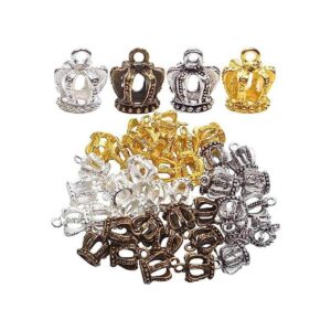 Colgantes de corona 40 piezas King Crown Charms Conector