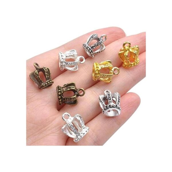 Colgantes de corona 40 piezas King Crown Charms Conector