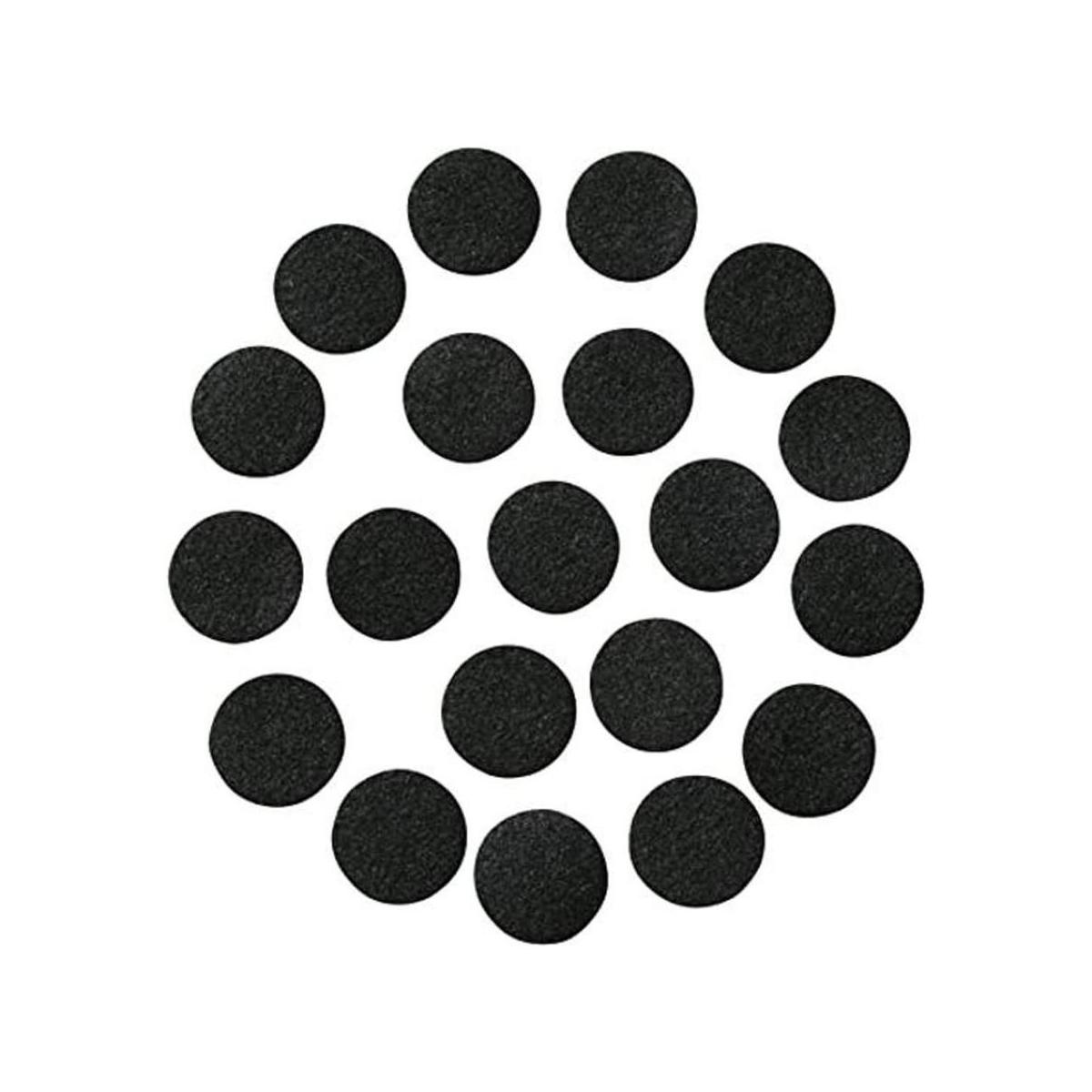Círculos de fieltro adhesivo negro; 12 pulgadas de ancho