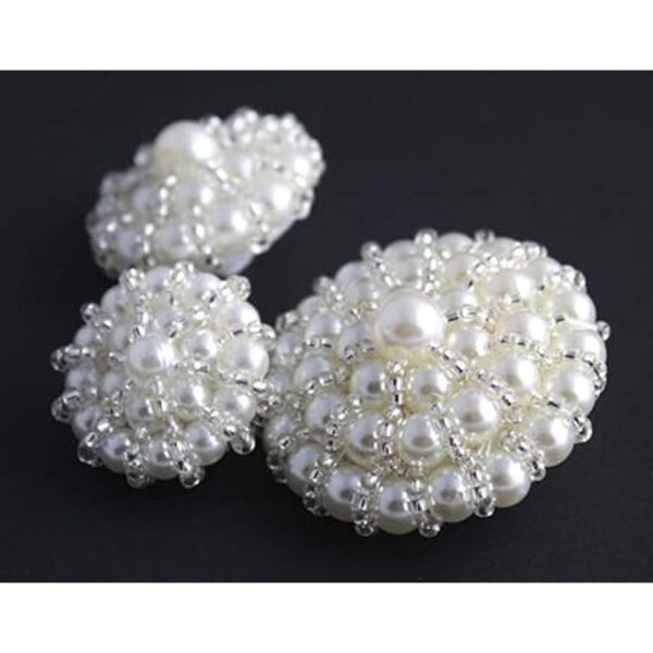 4 piezas de perlas de imitación botones de flores para_3