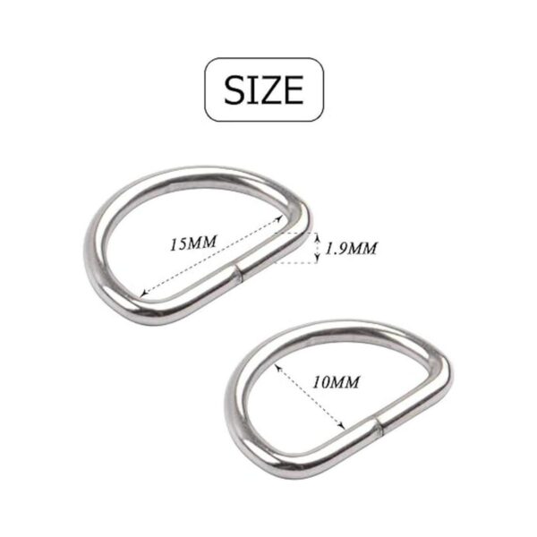 BronaGrand 100 hebillas de anillo en D de metal de 35