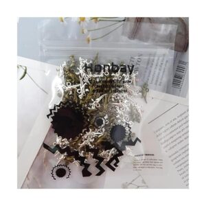 Honbay 100 colgantes de dinosaurio de metal plateado