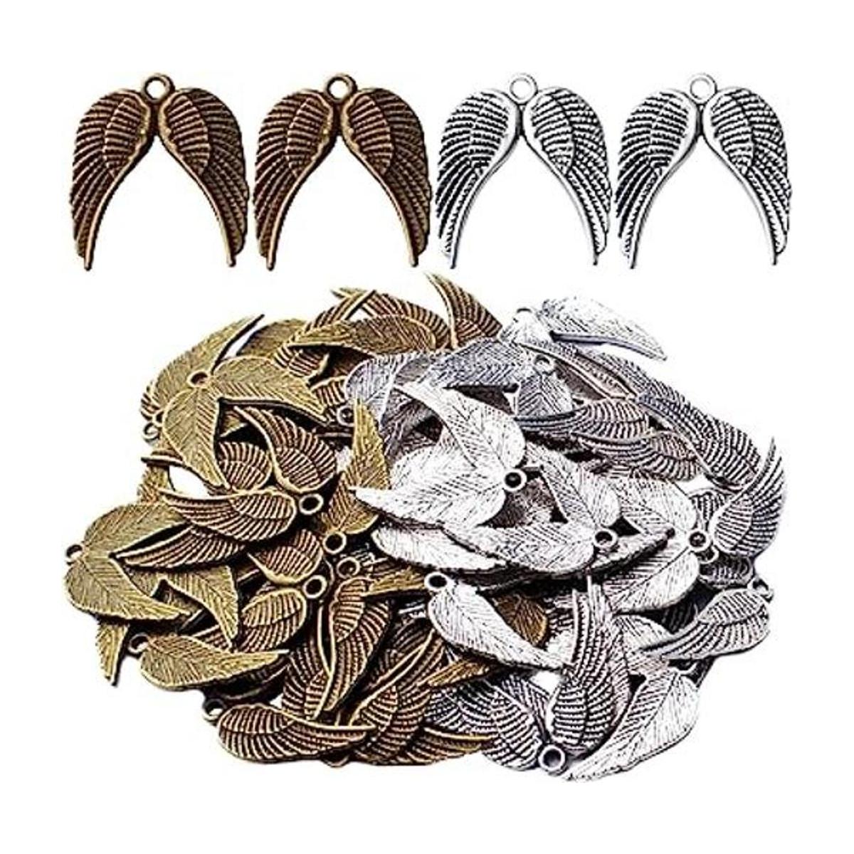 60pcs Alas de ngulo Colgante Encantos de Aleación de