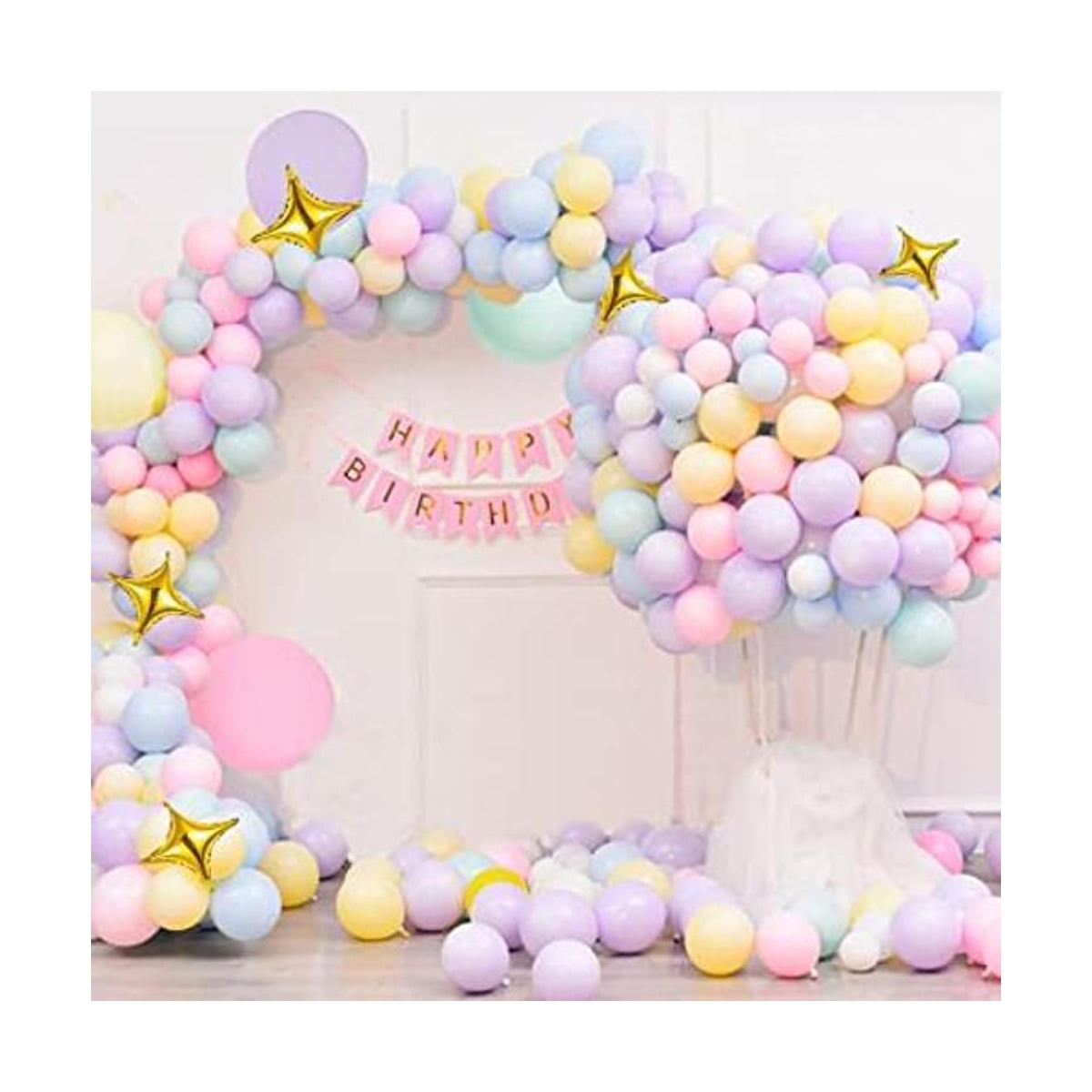 Globos de látex pastel 215 piezas arco iris macaron globos