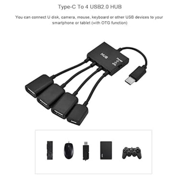 Eboxer HUB USB 3.1 tipo C 4 en 1 tipo C macho a 3 puertos_2
