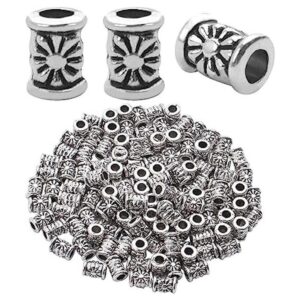 120 cuentas de plata tibetana espaciadora encantos tubo
