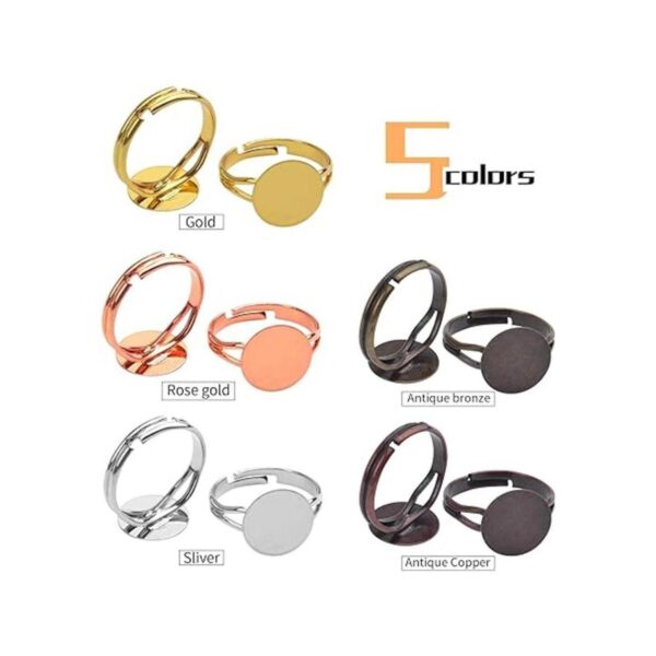 Anillos en blanco 20 piezas de base de anillo ajustable_2