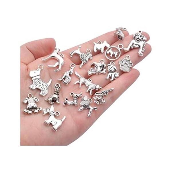 30pcs Antiguo Tibetano Plata Animal Encantos Aleación Pet