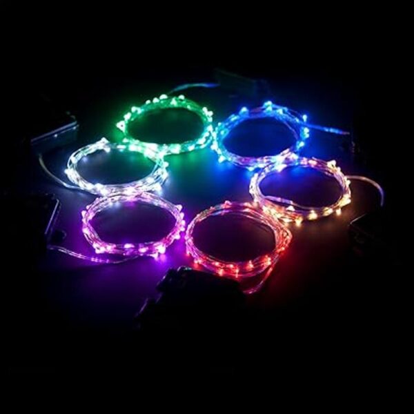 RTGS Cadena de 60 luces LED funciona con pilas con cable