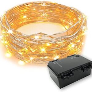 RTGS Cadena de 60 luces LED funciona con pilas con cable