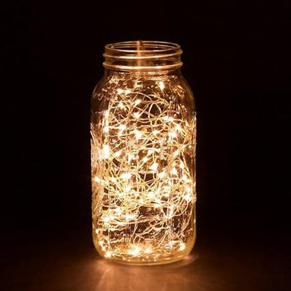 RTGS Cadena de 60 luces LED funciona con pilas con cable