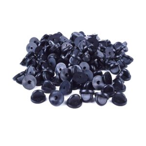 bronagrand 200pcs Goma de PVC. Pin BacksKeepers Pin_1