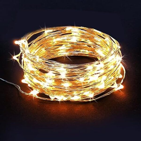 RTGS Cadena de 60 luces LED funciona con pilas con cable