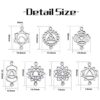 70 colgantes de plata envejecida con chakras y energía de