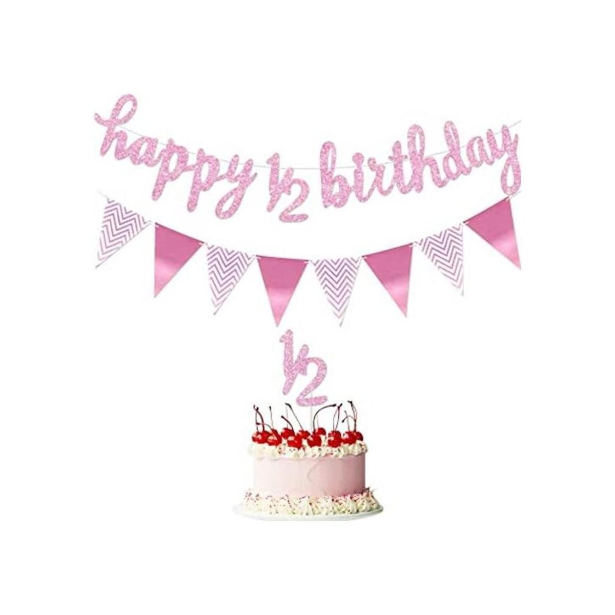 Banner de 6 meses pancarta de feliz cumpleaños pancarta