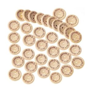 NUOMI 100 piezas de botones de madera para manualidades 2