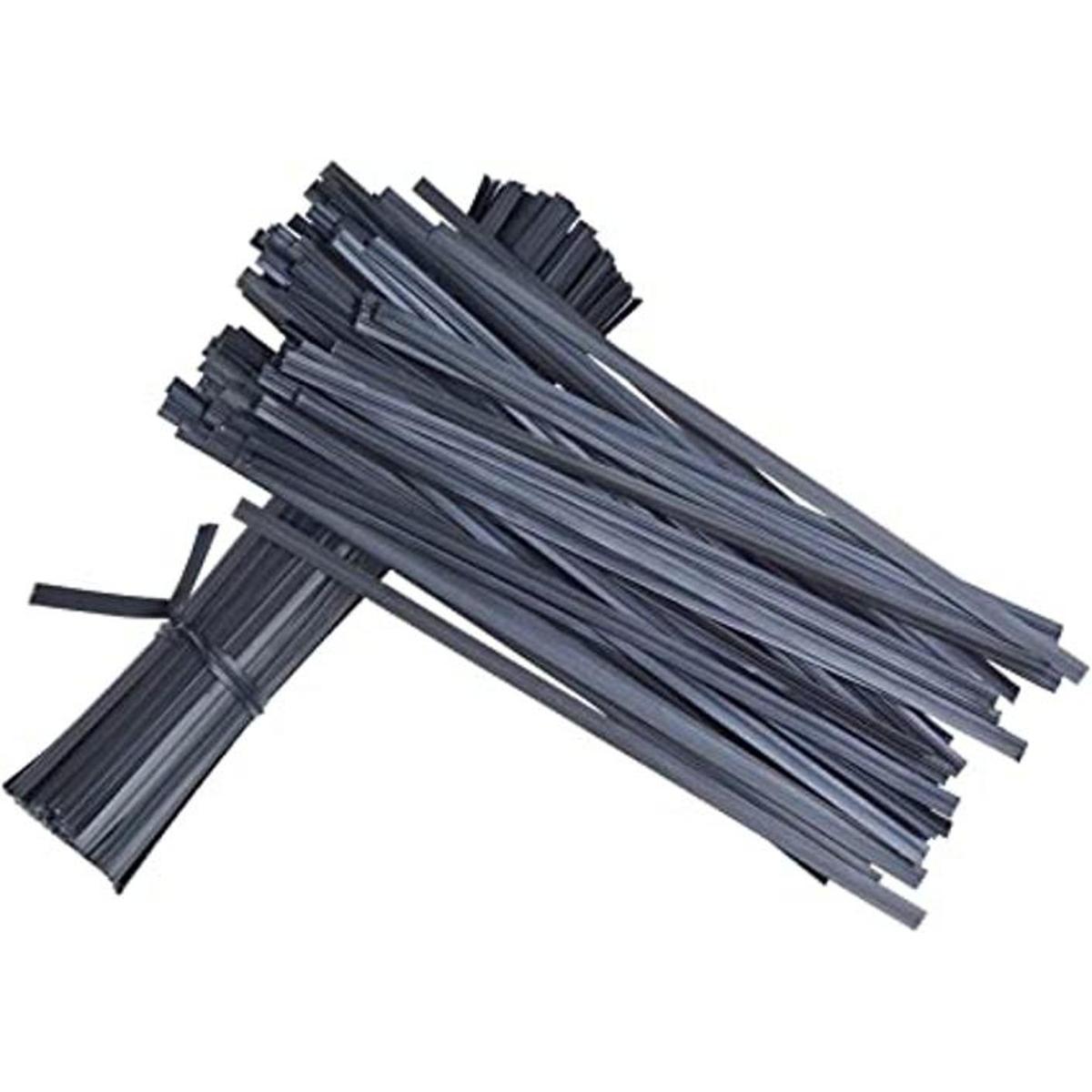 FYZ Brothers Corbatas de plástico negras de 5 pulgadas