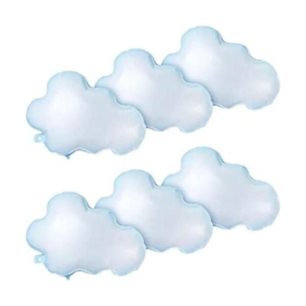 6 globos de papel de aluminio de nube blanca para_1