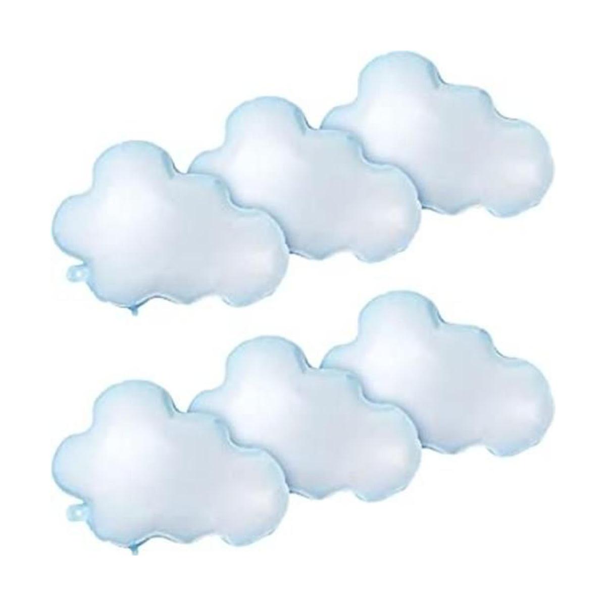6 globos de papel de aluminio de nube blanca para