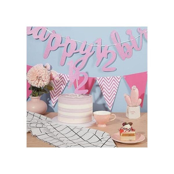 Banner de 6 meses pancarta de feliz cumpleaños pancarta_4