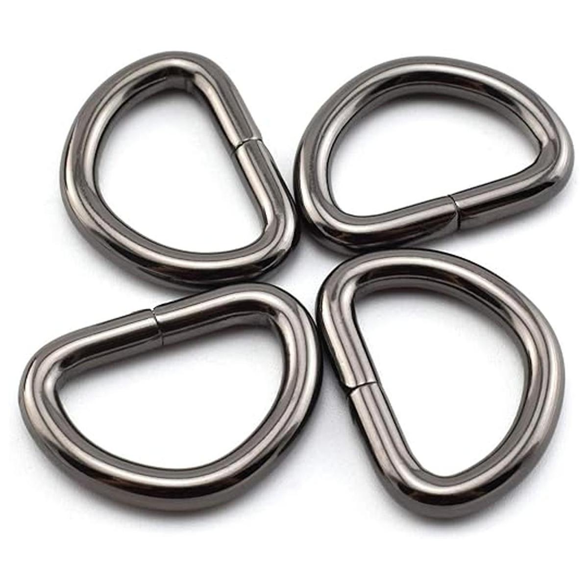 Anillos de metal en forma de D de 1 pulgada de diámetro