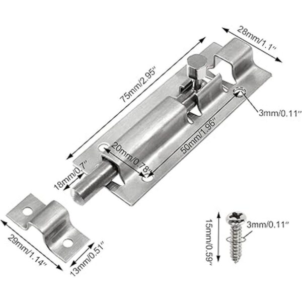 LDEXIN 6 cerraduras de seguridad para puerta 2.953 in con