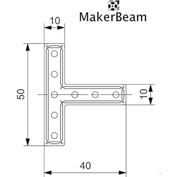 makerbeam openbeam T Bracket Pack de 12 unidades_2