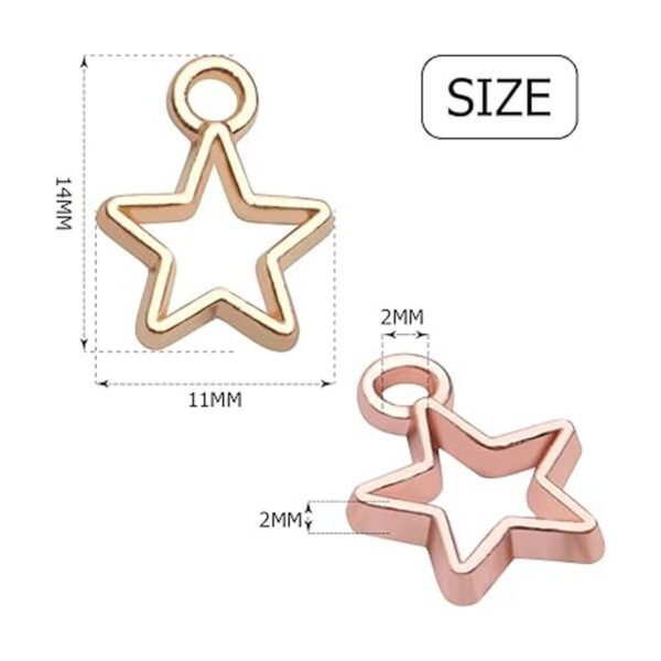60 mini abalorios en forma de estrella estilo europeo