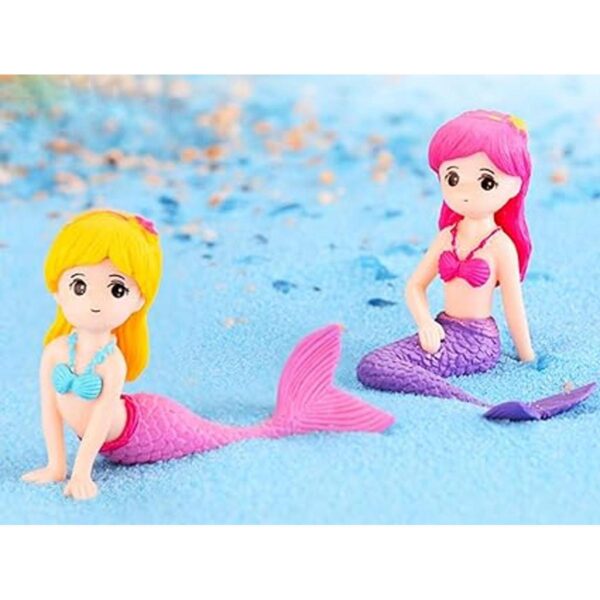 4 figuras de sirena en miniatura decoración de tarta de_3
