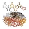 60 mini abalorios en forma de estrella estilo europeo