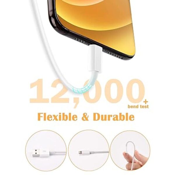 Paquete de 4 cables de carga de 6 pies para Apple con_3