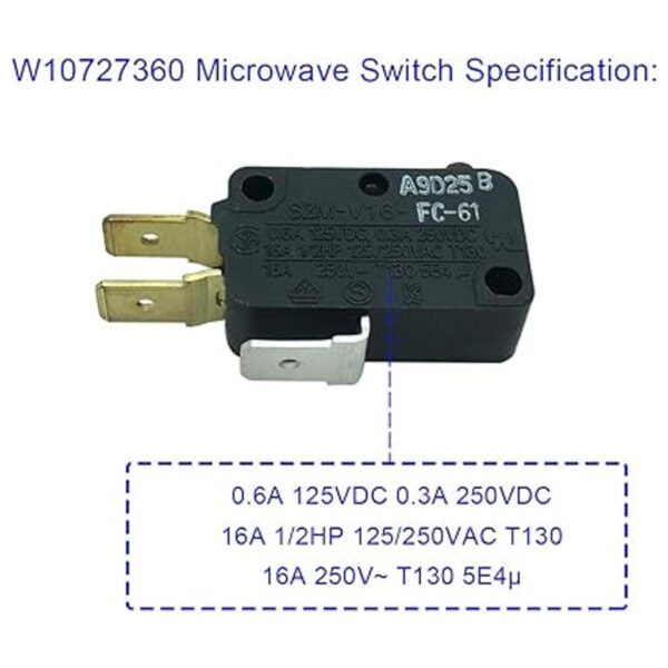 LONYE SZMV16FC61 W10727360 Interruptor para microondas_3