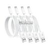Paquete de 4 cables de carga de 6 pies para Apple con_1