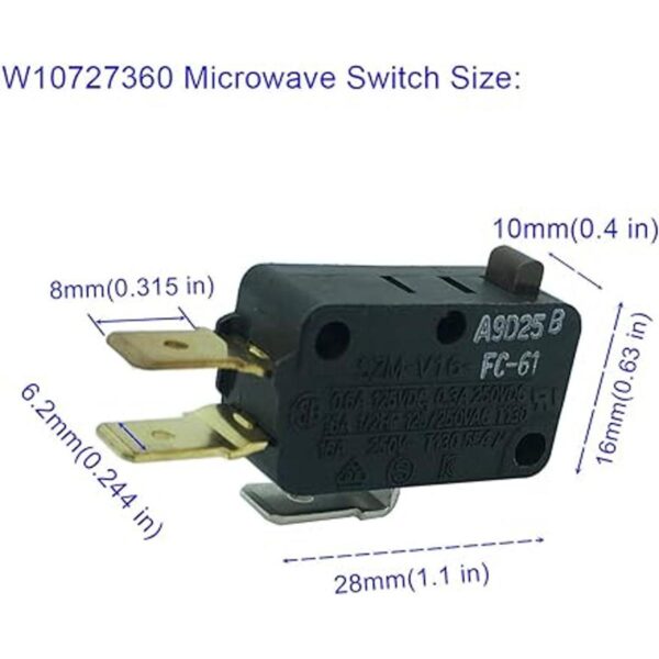 LONYE SZMV16FC61 W10727360 Interruptor para microondas_2