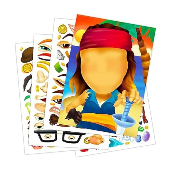 Make a Face Libros de calcomanías para niños pequeños_4