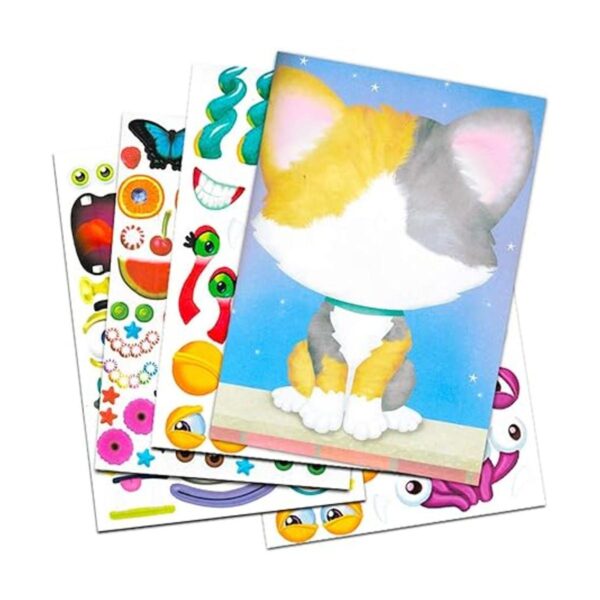Make a Face Libros de calcomanías para niños pequeños_2