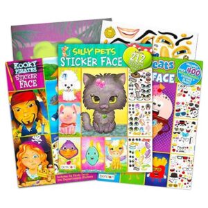 Make a Face Libros de calcomanías para niños pequeños_1