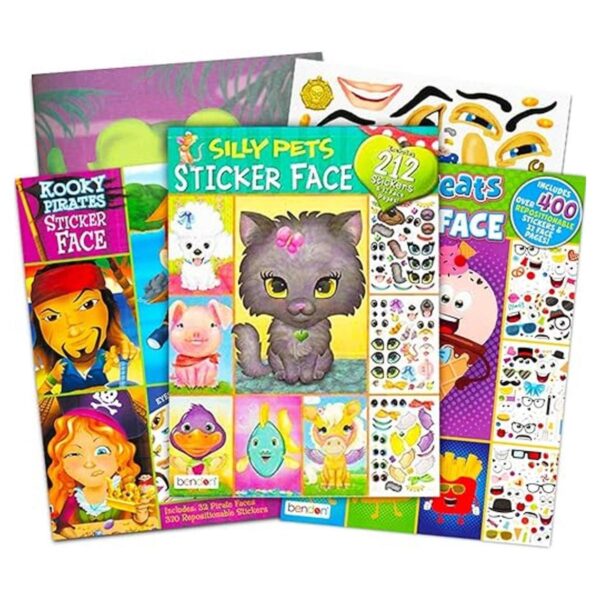 Make a Face Libros de calcomanías para niños pequeños_1